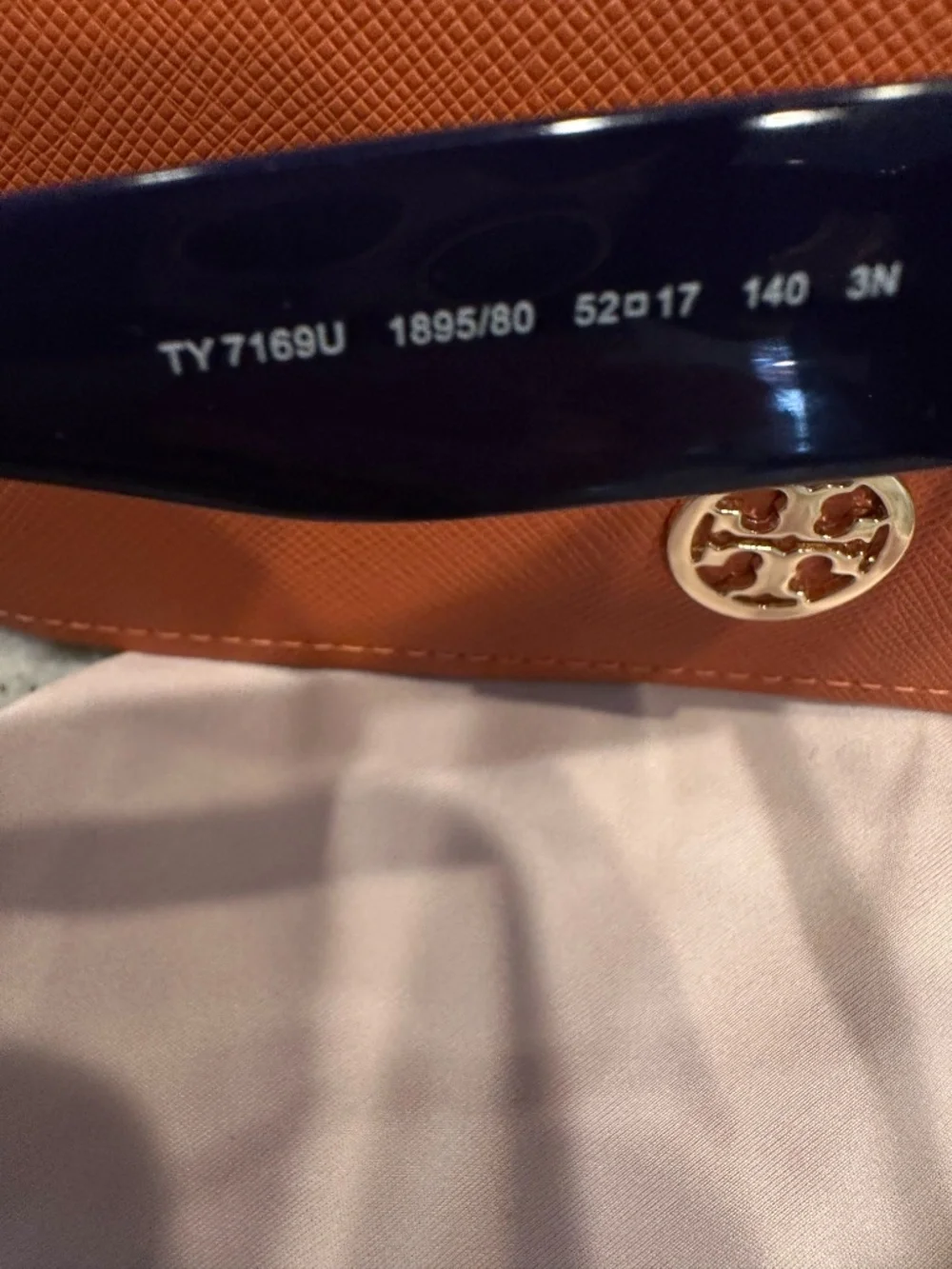Tory Burch Miller Geometric TY7169U Navy Ivory Sunglasses NWOT